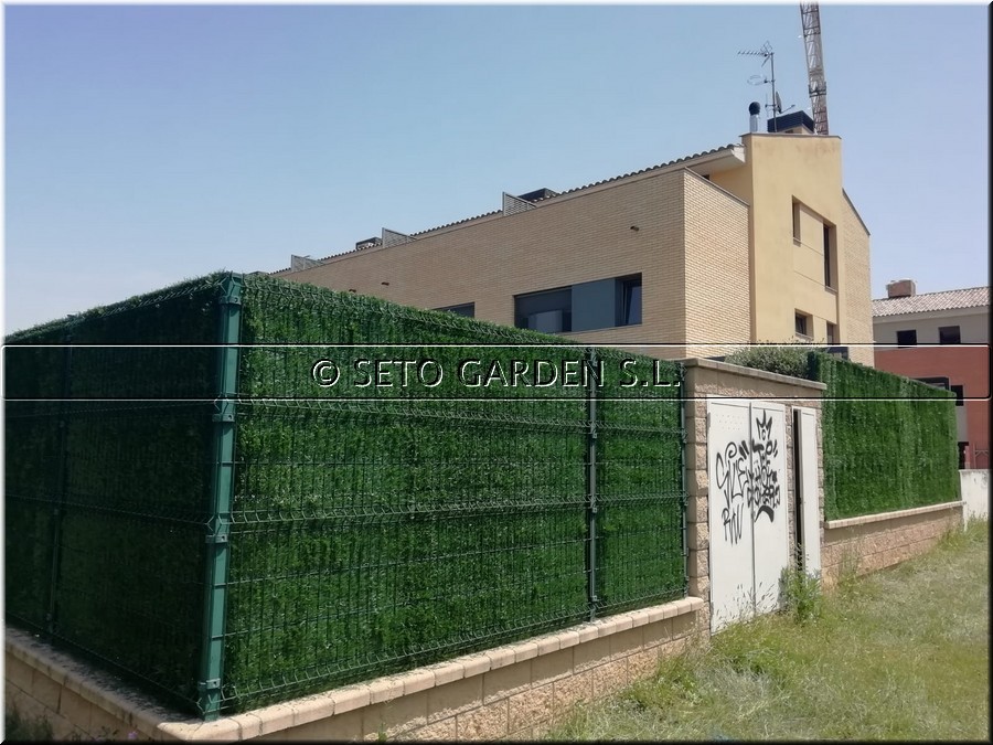 Experimentar Subjetivo Aclarar Clientes vallas de jardín - Obras realizadas . Valla de jardin - Bruc  Natural Girona - Seto Artificial Girona